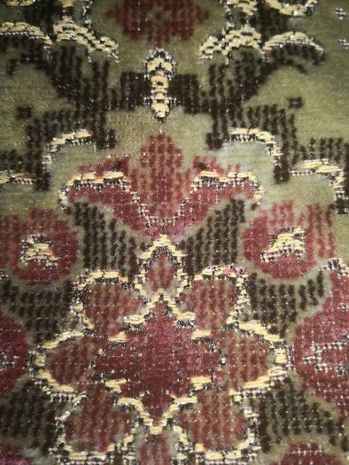 Large antique handmade brocade table runner