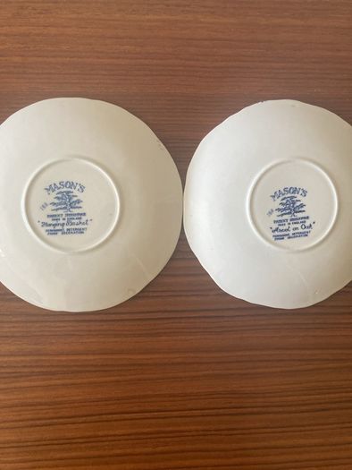 Mason Vintage "Ascot in Oak/Hanging Basket" China Saucers (5)