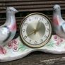 Vintage Jema Holland Pair of Pigeons Mantle Clock Figurines No 428 (works well) Image 6