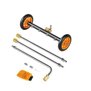 16" Pressure Washer Undercarriage Cleaner, Stainless Steel Surface Cleaner for Pressure Washer, 4000 Max PSI, Angle Adjustment Gear, 4 Spray Nozzles