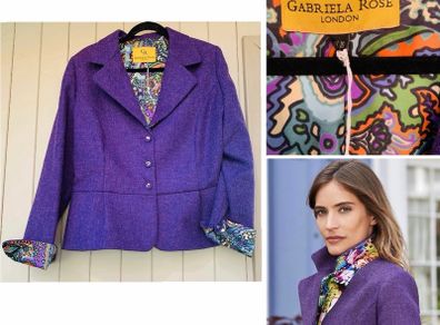 Gabriela rose london designer 100pc wool jacket chic luxurious kate Middleton
