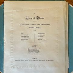 'The poetry of flowers' containing beautifully embossed and embellished 'original Poesy' London , Ackerman and co, Riddle and Co, F.Kennedy and William and Henry Rock print plates.