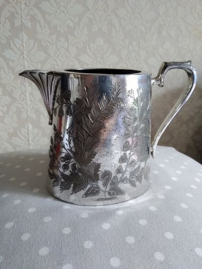 Silver Plated engraved Milk Jug