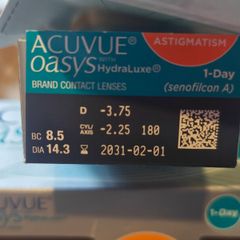 Toric Contact Lenses -4.5 and -3.75