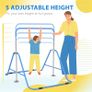 Kids Gymnastic Bar, with Adjustable Height, Foldable Horizontal Bars - Blue Image 3