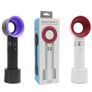 Portable Mini Bladeless Fan Handheld Desktop Mini USB Rechargeable Cooling Fan - Black / Purple Image 2