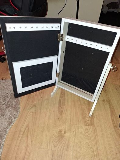 Standing Mirrored Jewelry Armoire & Organizer