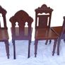 CLEARANCE PAIR of antique 19th century Victorian mahogany hall chairs Image 9