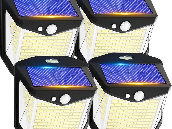 Solar Security Lights 4 Pack - Motion Sensor - 248 LED - Brand New