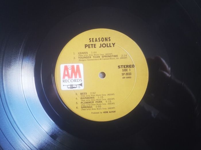 Pete Jolly - Seasons Orig U.S. pressing LP Jazz Funk