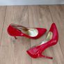 Real Leather High Heels Patent Red practically new Image 4