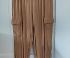 Size 16 Summer trousers cuffed leg - dark beige
