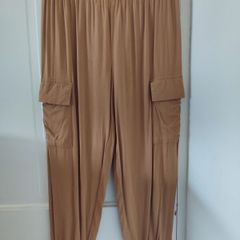 Size 16 Summer trousers cuffed leg - dark beige