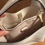 Cream Faux Leather Handbag | Gold Hardware | Work & Everyday Bag Image 5