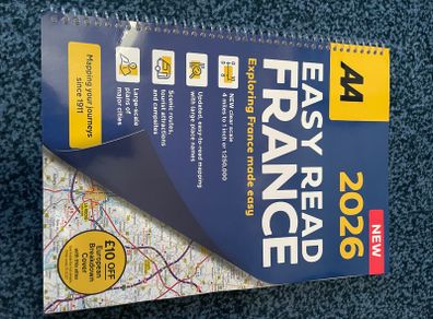 AA Easy Read Road Atlas of France 2026