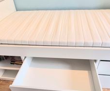 Single bed with mattress and storage
