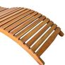 Foldable Sun Lounger Solid Acacia Wood Image 4