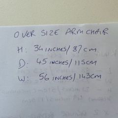 Over size armchair black