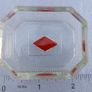 vintage set of molded glass card suit dishes and a matching container, commonly used as bridge ashtrays or nut/trinket dishes. Image 5