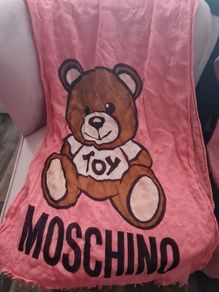 Pink moschino scarf