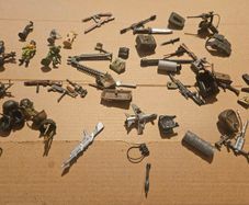 Tiny Army Figures plus other small accessories