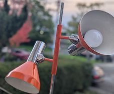 1960s Space Age double spotlight floor lamp