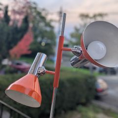 1960s Space Age double spotlight floor lamp