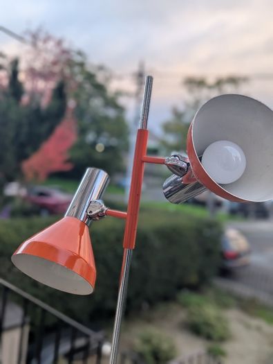1960s Space Age double spotlight floor lamp