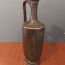 Amazing Vintage and Rare Solid Bronze or Copper Museum Quality Replica of a Greek Lekythos Vessel with a Lovely Patina of Verdigris Oxidisation Image 6