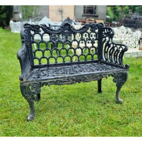 Small Horse Shoe Bench Cast Iron Black CH R 725 B