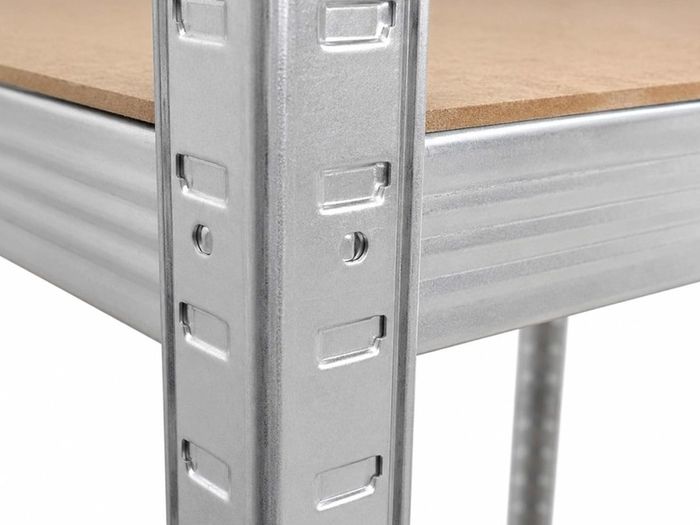 Heavy-Duty Shelving Unit, 5 Tiers, HWD: 200 x 90 x 60 cm, Silver up to 875 kg, basement & garage, storage rack, steel