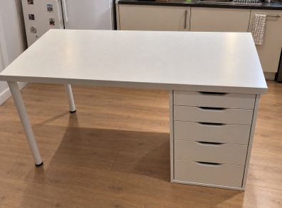 IKEA Desk with ALEX Drawers 120cm