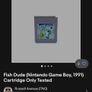Original 1991 Fish Dude Game Boy Cartridge only Image 3