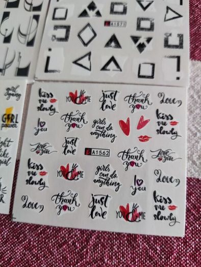 Nail art stickers . 9 sheets