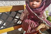 Beautiful Porcelain Doll with Soft Toy Elephant