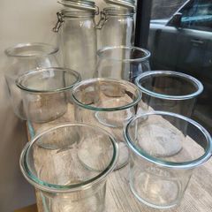 9x Various IKEA Glass Jars