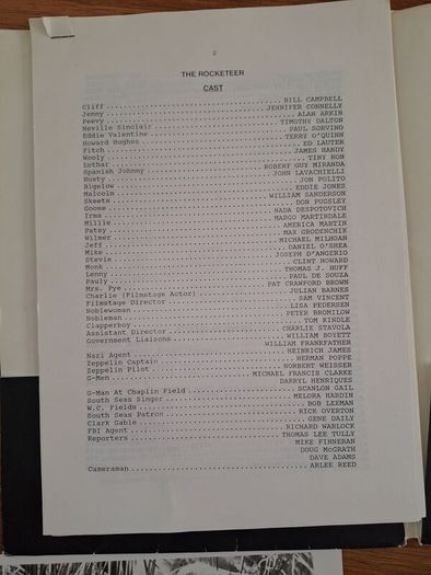 The Rocketeer 1991 Movie Press Kit