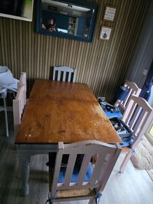 Solid Table & 6 Chairs