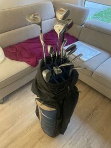 Golf clubs and bag