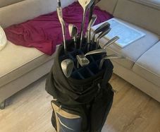 Golf clubs and bag
