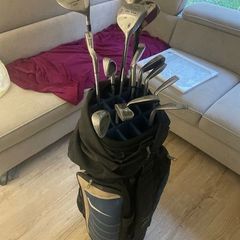 Golf clubs and bag