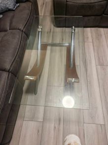 Glass coffee table