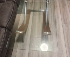 Glass coffee table