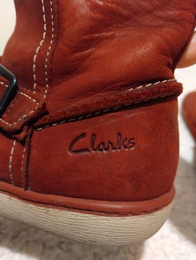 Clarks Kids Red leather Boots