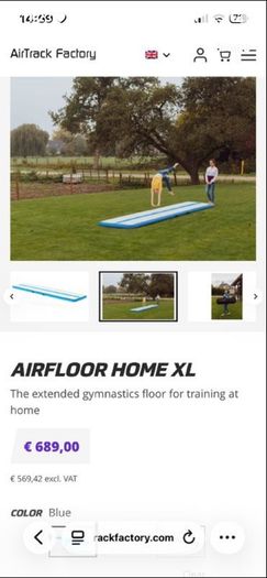 Airtrack Gymnastics training mat