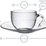 Clear Glass Espresso Cup & Saucer set (boxed) Image 7