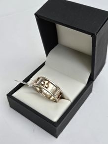 Brand New 925 Silver & 9ct Gold Ring