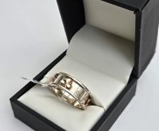 Brand New 925 Silver & 9ct Gold Ring