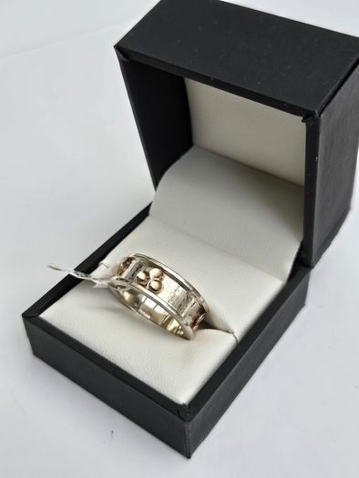Brand New 925 Silver & 9ct Gold Ring
