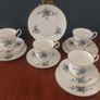 Beautiful Vintage Royal Windsor Fine Bone China 12 Piece Teaset for Four in a Beautiful Blue Floral Pattern, Pattern Number 3129/12 with Optional Extras Image 2